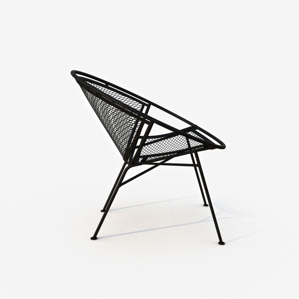 garden chair from metal grill by RobertKorsa 3DOcean